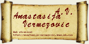 Anastasija Vermezović vizit kartica